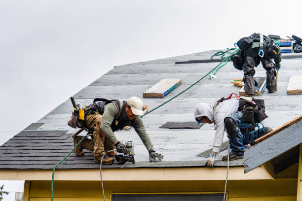 Professional Roof Installation technician working in Overpeck, OH